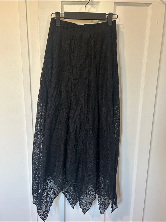 Killstar Dresses & Skirts - Black Lace Handkerchief Hem Skirt Killstar XS